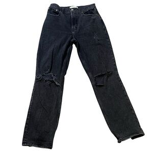 Abercrombie & Fitch Black 90s Straight Ultra High Rise Curve Love Size 27/4R